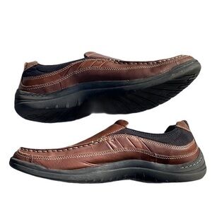 Bostonian brown slip on loafers leather,size 9